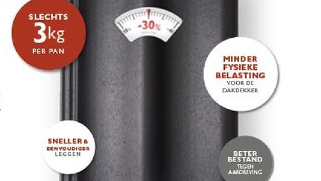 Nieuwe Aerlox betondakpan 30% lichter en net zo sterk