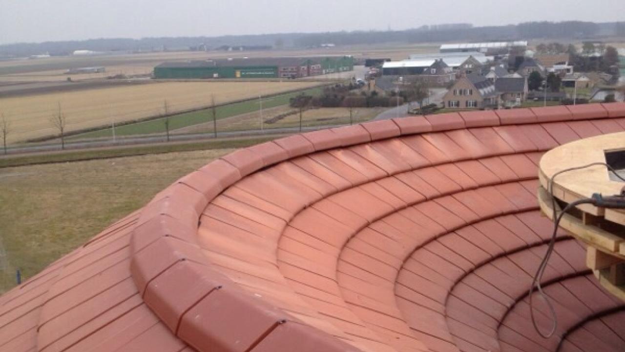 Golvend arenadak verbindt eilandwoningen in Noordwijkerhout